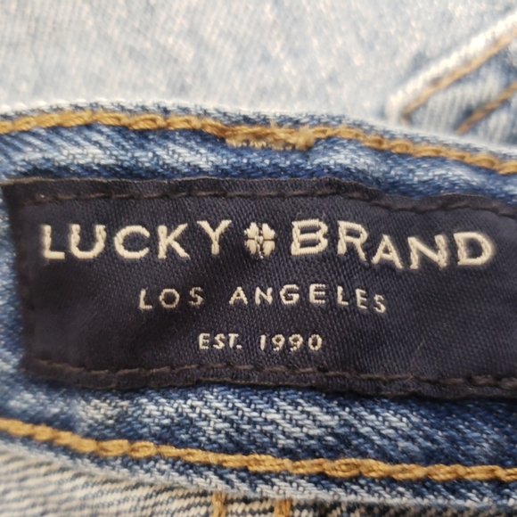 Lucky Brand Boyfriend Short Distressed 100% Cotton 5 Pockets Size 4/27 - Picture 6 of 8